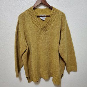 Vintage Diane Von Furstenberg Sweater Gold metallic color authority plus